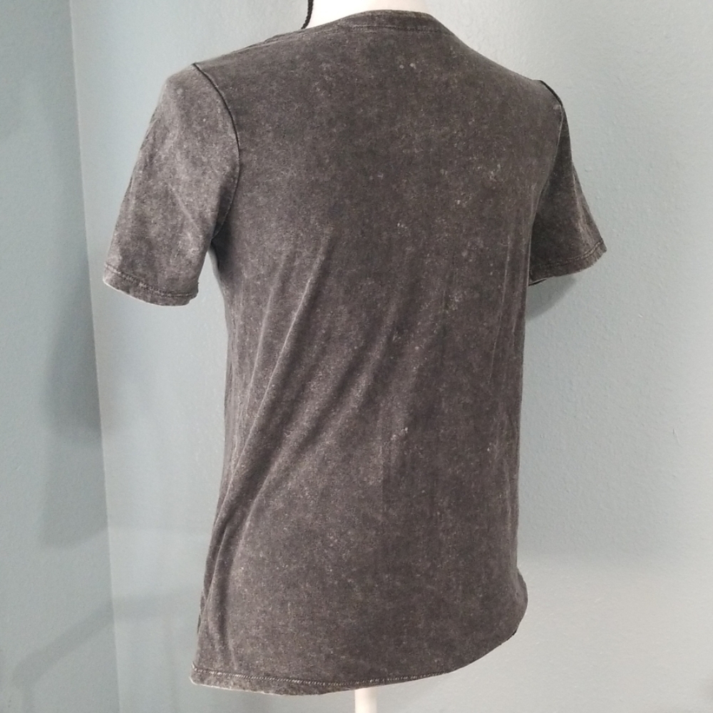 Mighty Fine Lace up Acid wash Tshirt - Picture 4 of 7